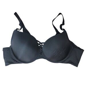 Torrid Curve Push Up Bra Black 44B Underwire Adj Seamless Crisscross XO Plunge